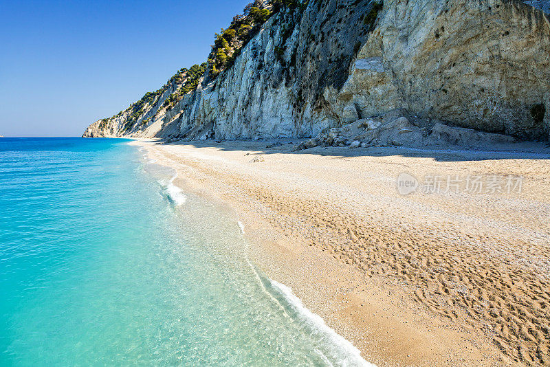 Egremni海滩，Lefkada (Levkas)岛，希腊